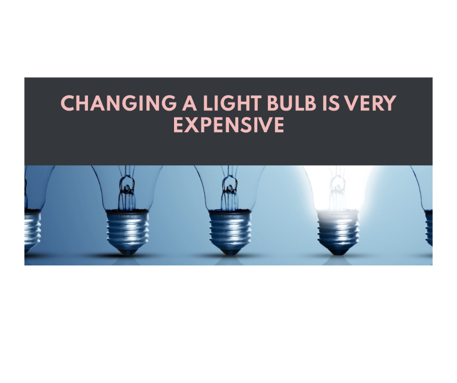How much does it cost to change a light bulb?